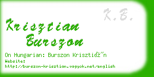 krisztian burszon business card